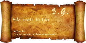 Váradi Gilda névjegykártya